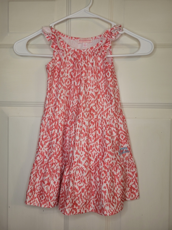 Tommy Bahama Other - Tommy Bahama Pink & White Printed Ruffle Sundress
